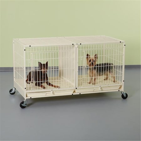 Pet Pals Pet Pals ZW5311 11 PS Color Modular Cage with Plastic Tray Ivory S ZW5311 11